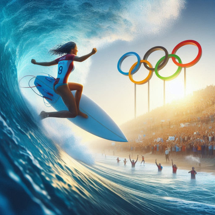 a woman surfing in the ocean